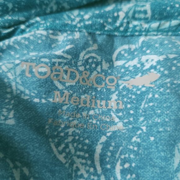 Toad & Co Womens Sunkissed Maxi Dress M Blue Green Floral Sleeveless Travel - Picture 3 of 13